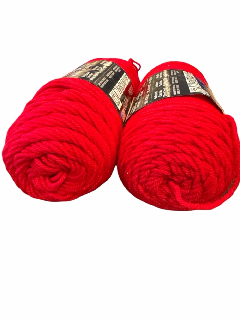 Lot 2 Red Heart Super Saver Yarn Cherry Red #0319 8 Oz Acrylic Christmas Holiday